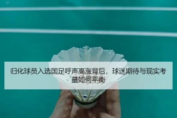 归化球员入选国足呼声高涨背后，球迷期待与现实考量如何平衡（kaiyun）